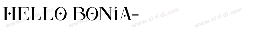 Hello Bonia字体转换